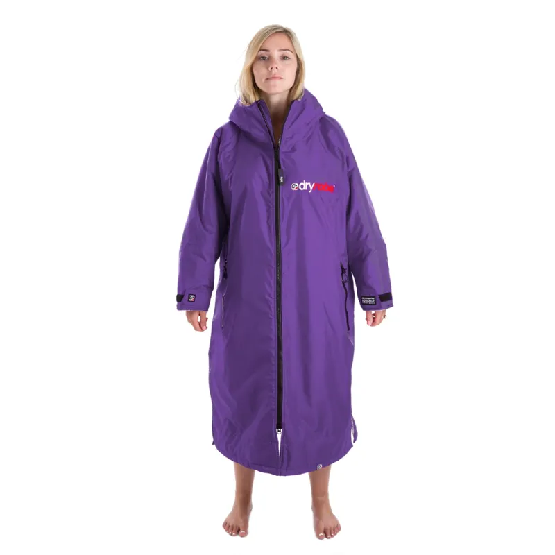 Dryrobe Advance L/S Outdoor Changing Robe in Purple / Grey Size Large